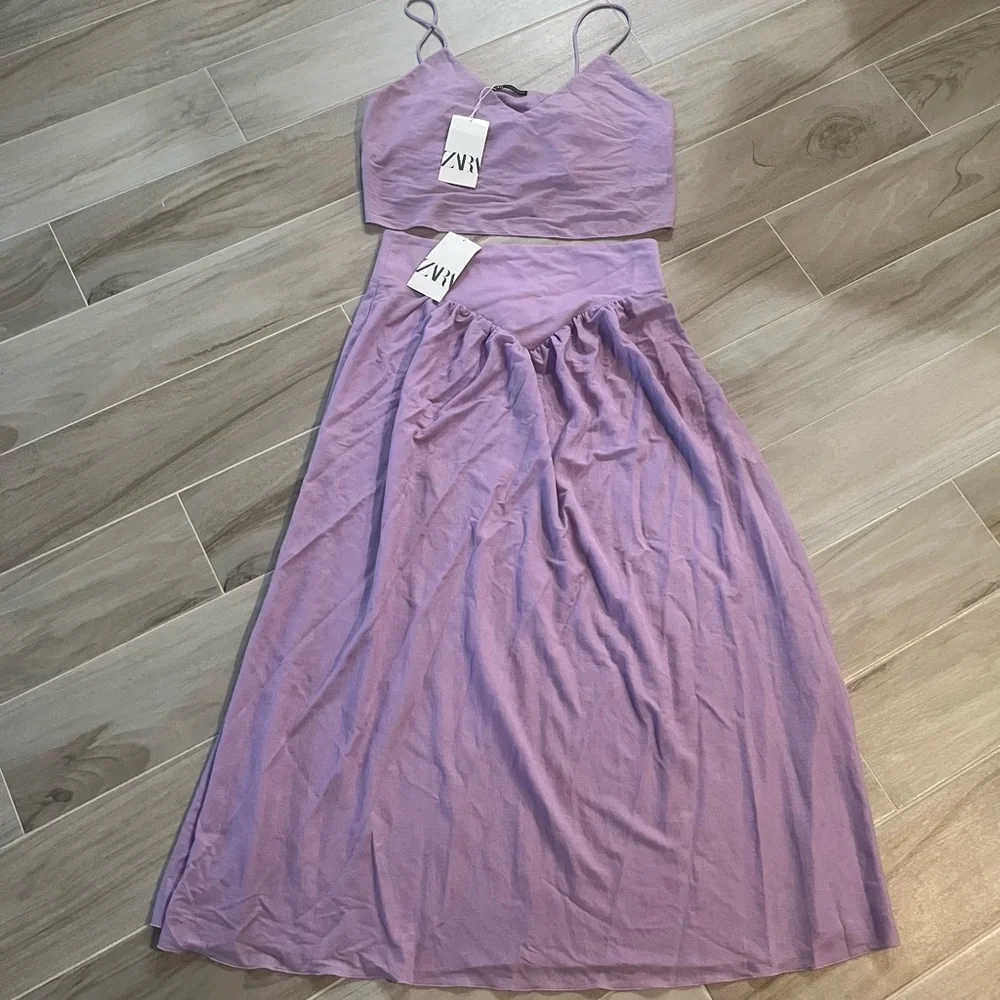 Zara flowy top & maxi skirt NWT - Picture 2 of 4